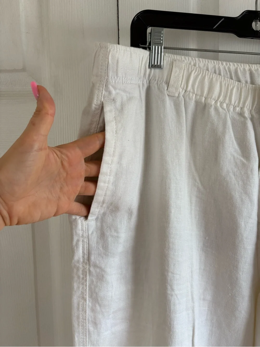 Tommy Bahama Beach Coast Linen Drawstring Resort XXL Pants Relaxed White Cruise
